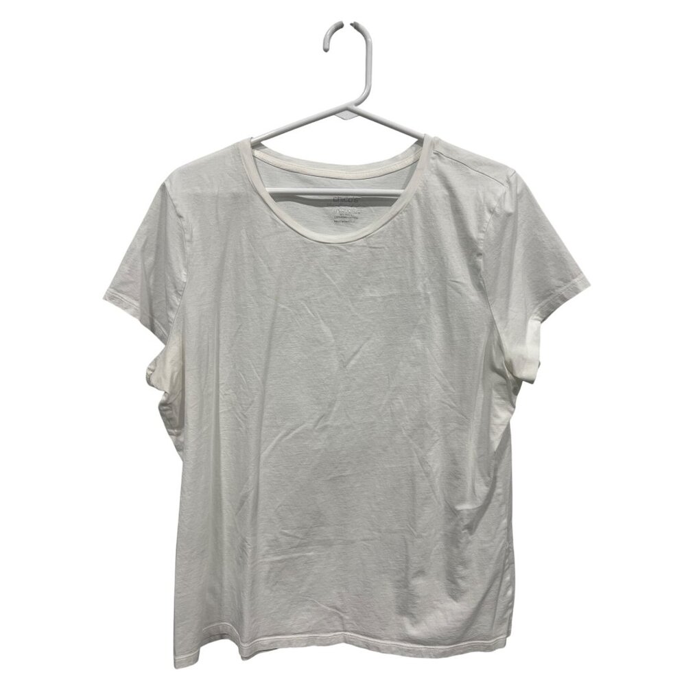 Chicos Short Sleeve Ultimate T Shirt Women Large Crewneck Pima Cotton Minimalist